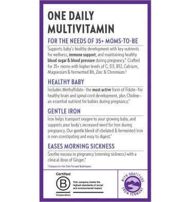 Mutlivitamínico Prenatal +35, Máxima absorción, uno diario. 2 opc