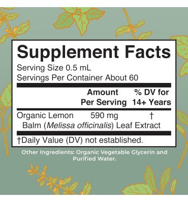 MaryRuth Organics Extracto líquido de Hoja de Lemon Balm 30 ml.