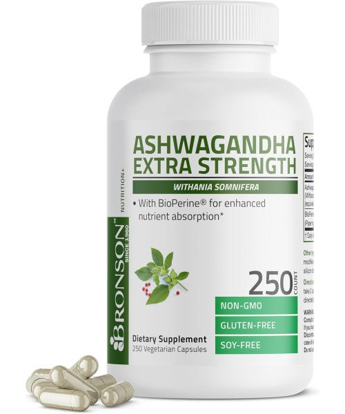 Bronson, Ashwagandha Extra Fuerte. 90, 120, 250 y 360 Vcaps