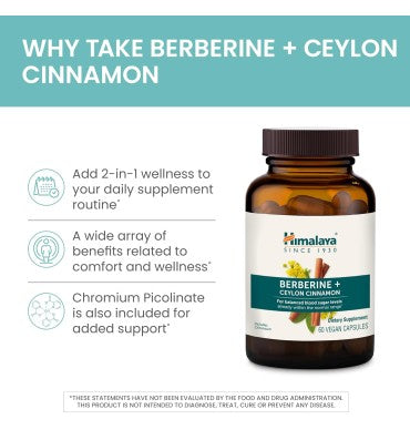 Berberine with Ceylon Cinnamon. 60 Vcaps