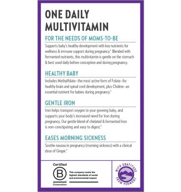 Mutlivitamínico Prenatal, máxima absorción, uno diario. 3 opc