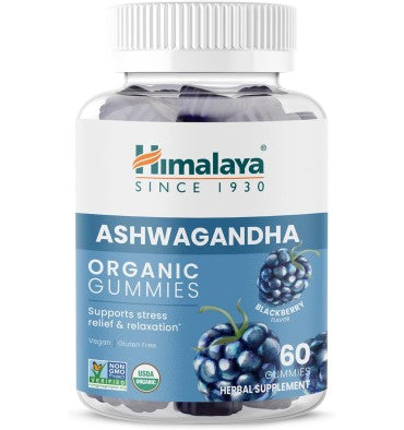 Himalaya, Ashwagandha Orgánica KSM-66 sabor Mora. 60 Gummies