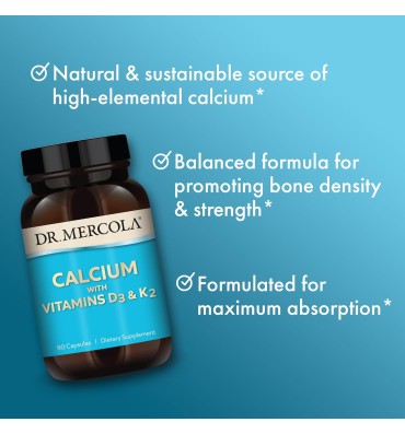 Calcio con Vitamina D3 y K2, Bienestar Femeninoorte Huesos y Corazòn. 2 opc