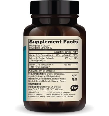 Calcio con Vitamina D3 y K2. 90 caps.