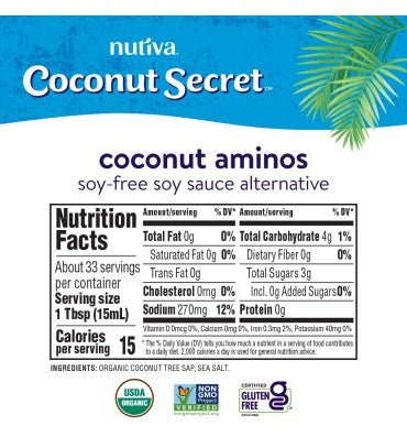 Aminos de Coco Orgánico Coconut Secret. 987 ml