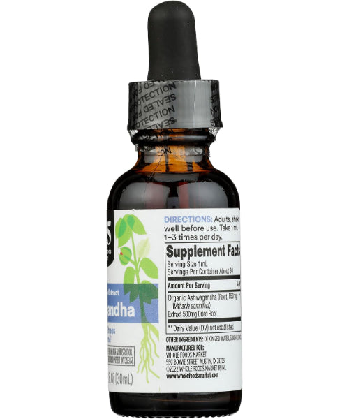 365 by Whole Foods Market, Extracto de Ashwagandha. 30 ml.