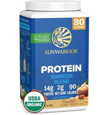 Proteína Warrior Blend Vegana sabor Crema de Cacahuate. 750 gr.