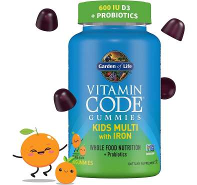 Multivitamínico con Hierro  para Niños. 90 gomitas