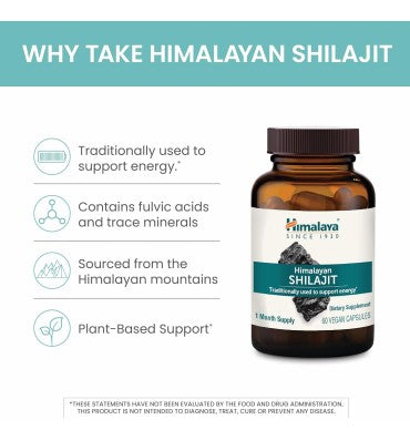 Shilajit Resin with Fulvic Acid. 60 caps