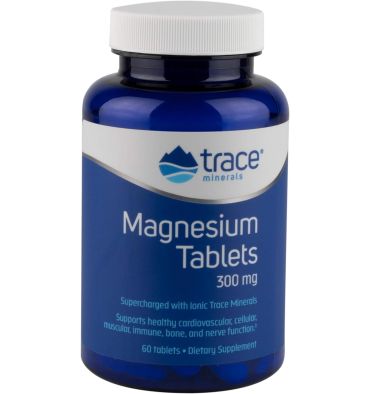TRACE MINERALS, Magnesio 300 mg, 60 Tabs