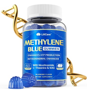 Azul de Metileno Grado farmacéutico. en Gomitas. 60 cont.