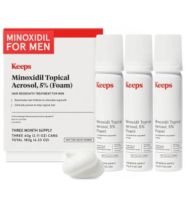 Minoxidil para Hombres, Extra Fuerte al 5% Espuma (3 x 60 gr.)