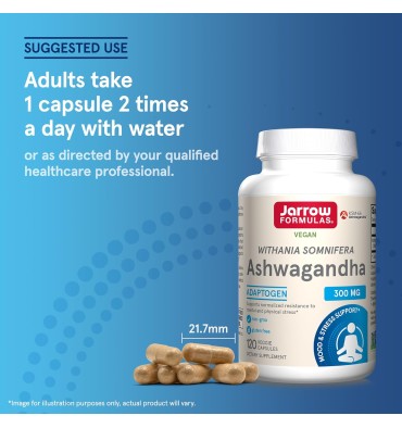 Jarrow Formulas, Ashwagandha 300 mg. 120 Capsules
