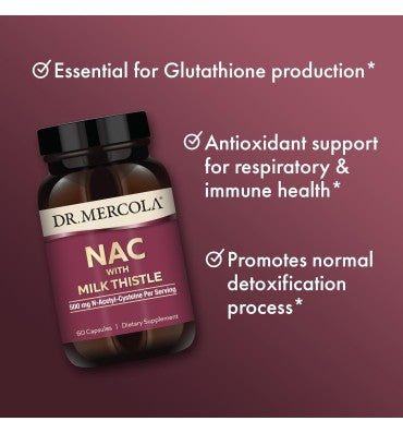NAC with Milk Thistle 500 mg. 2 opciones