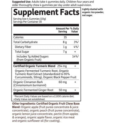 Cúrcuma y Gengibre, Soporte Inflamatorio. 120 Gomitas