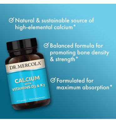 Calcio con Vitamina D3 y K2. 90 caps.