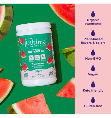Electrolitos Veganos Sin Azúcar, Sin Calorías, sabor Sandía.