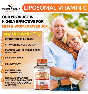 Vitamina C Liposomal 1500 mg, 200 tabs.