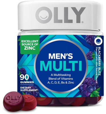 OLLY, Men´s Multi, sabor Mora Azul. 90 y 120 gomitas