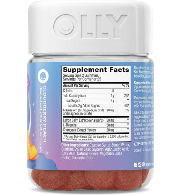 OLLY, Kids Sleep, soporte descanso nocturno, uso diario. 50 gomitas