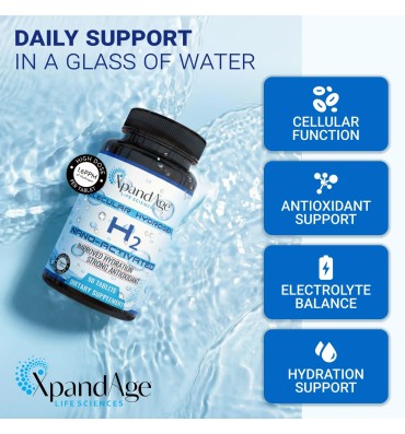 Xpandage H2 Hidrógeno Molecular con Magnesio, Potasio y Sodio. 90 tabs
