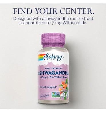 Solaray, Ashwagandha 470 mg. 60 Vcaps