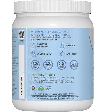 Proteína de Whey adicionada con Colágeno  y MCT sabor Vainilla. 457.5 gr