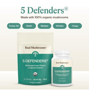 "5 Defenders Immune Strength"; Mezcla de Hongos Orgánicos