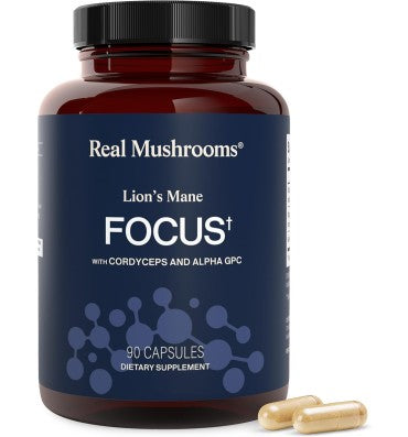 "Focus"; Mezcla de Hongos Lion`s Mane, Cordyseps y Alpha GPC. 90 caps.