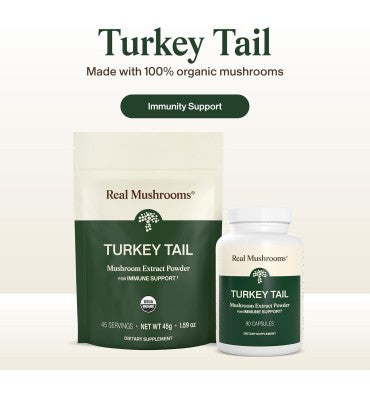 "Immune Support"; Extracto de Hongo Turkey Tail Orgánico. 4 opc