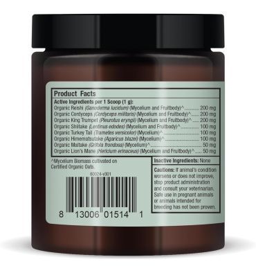 Mezcla de Hongos Fermentados Perros y Gatos, apoyo Digestivo e Inmune. 60 gr.