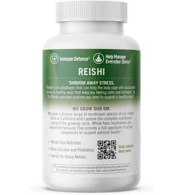 Hongo Reishi, soporte Inmune y Adaptógeno. 90 caps