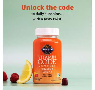 Vitamina D3 y K2, Salud Osea e Inmune. 45 gomitas