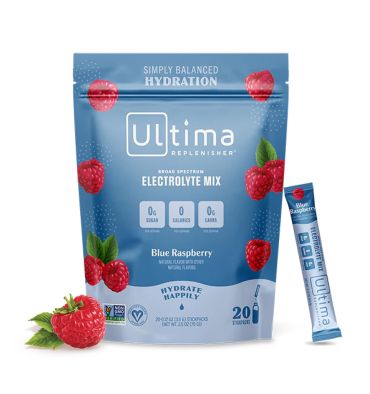 Electrolitos Veganos Sin Azúcar, Sin Calorías, sabor Frambuesa Azul