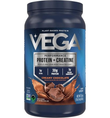 Proteína Vegana (30 gr) + Creatina Monohidratada (3 gr) sabor Chocolate Cremoso. 2 opciones