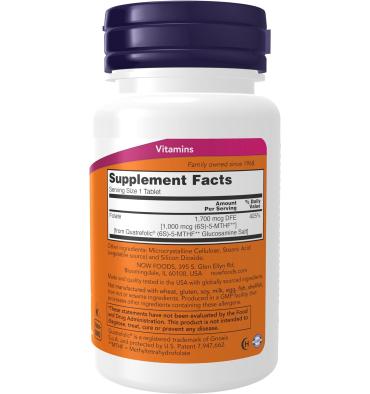 Metil Folato 1,000 mcg. 90 tabletas