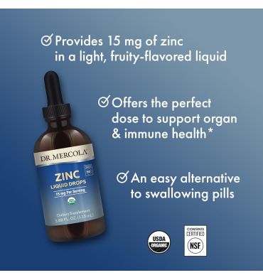 Zinc Líquido Orgánico 5 mg,  115 ml.