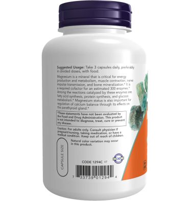 Citrato de Magnesio 400 mg. 120 Veg caps