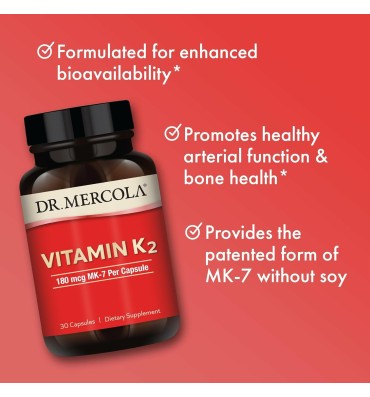 Vitamina K2, MK-7, 180 mcg. 2 opc.