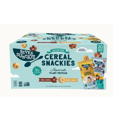 Snacks de Cereal, Simply Honey y Real Caco. 20 pack