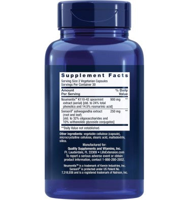 Life Extension, Ashwagandha Plus. 60 Vcaps
