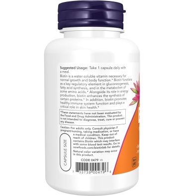 Biotina 10,000 mcg, 120 Vcaps