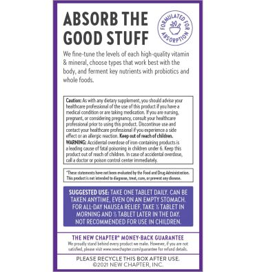 Mutlivitamínico Prenatal +35, Máxima absorción, uno diario. 2 opc