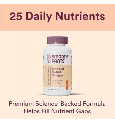 Multivitamínico y Omegas para Niñas Adolescentes. 120 gomitas.