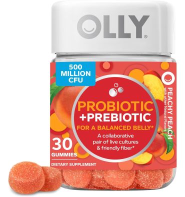 Prebióticos y Probióticos sabor Durazno. 30 gomitas