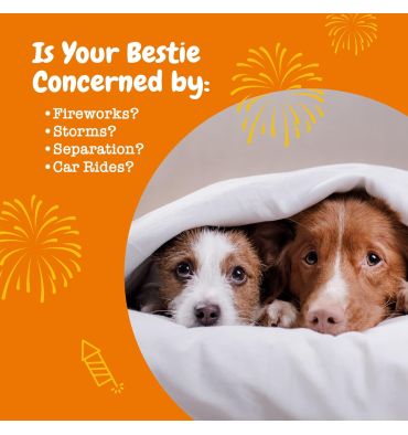 Calming Bites, Alivio de Ansiedad Natural para Perros sabor Pavo. 90 chews.