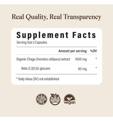 Hongo Chaga Orgánico "Bienestar Femeninoorte Digestivo". 4 opc