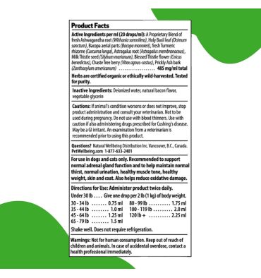 Soporte Adrenal Gold para Perros y Gatos con Cushing. 59 ml.