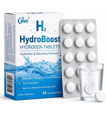 DVO, Tabletas de Agua con Hidrógeno, Electrolitos y Magnesio. 45 tabs