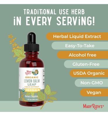 MaryRuth Organics Extracto líquido de Hoja de Lemon Balm 30 ml.
